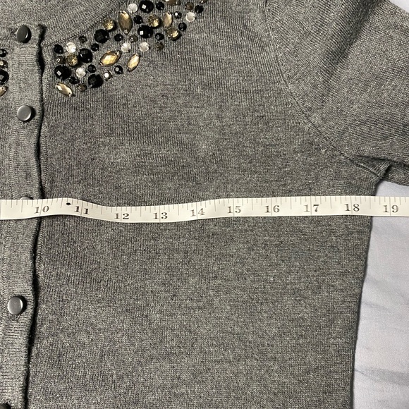 Women's Merona Cardigan Beaded Sweater M Gray - Picture 5 of 6